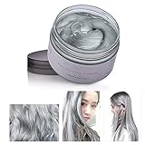 Neutral Disposable Temporary Hair Dyeing and Styling Hair Mud Disposable Hair Dyeing Wax Halloween Dress Up Hair Dyeing Wax Color Changing Styling Wax (Grau)