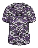 digi-camo weitem Halsausschnitt, Sport Jersey Feuchtigkeitstransport Uniform TOP (13 Jugend und Erwachsenen Größen, 14 digi-camo Farben), Herren, Purple Digi-Camo, Erwachsene S