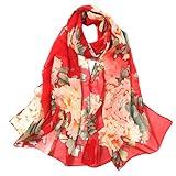 Dorical Elegante Schals für Damen Frauen Drucken Design Halstuch Pashmina Langer Schal für Frühling Herbst Sommer,Große Schals-160 * 70cm(T,160 * 50cm)