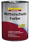 Consolan Profi Wetterschutzfarbe Holzschutz außen 2,5 Liter, Schwedenrot, 2.5 l (1er Pack)