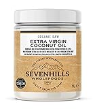 Sevenhills Wholefoods Bio-Kokosöl 1 l, Extra Vergine, Roh, Kaltgepresst (Plastikwanne)