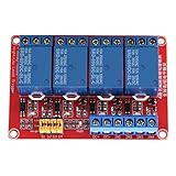 Keenso 4 Kanal Relaismodul-Relaiskarte mit Optokoppler-Low-Trigger-Erweiterungskarte für Arduino 5V / 12V / 24V (12v)