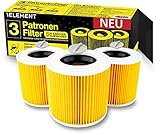 3 Filter für Kärcher Staubsauger [WD3, WD2, WD1, MV3, MV2, A, K, KNT, NT, SE, VC] – 3 Rundfilter + 3 Verschluss-Schrauben für Allergiker gegen Feinstaub/Gerüche [WD 3 2 1 MV] von 1ELEMENT