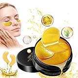 Eye Mask, Augenpads, Anti Aging Pads, 24k Gold Collagen Augenmaske, Feuchtigkeit Eye Patches, für Feuchtigkeit Spendende, Entfernen Augenringe, Feine Linien, Falten, tränensäcke, Puffiness - 60 p