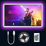 LE LED TV Hintergrundbeleuchtung, LED Strip 2M, LED Fernseher Beleuchtung fur 35 bis 65 Zoll HDTV PC Monitor, LED Streifen Lichterkette mit Fernbedienung, 4x50cm RGB Band Lichter, USB Lichtb