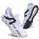 Vivay Damen Laufschuhe Walking Athletic für Frauen Casual Slip Fashion Sports Outdoor-Schuhe, Weiß , 39 EU