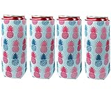 ZSYKD 2 x Slim Bierdosen-Kühler, faltbar, stumpfe Halterungen, Bierkühltaschen passend für 340 ml dünne Dosen, Energy Drink & Bier, RedBull, Michelob Ultra, Truly Red Bull, White Claw Blue-4Pack