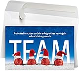 50 Premium Weihnachtskarten inkl. Umschläge Motiv:Team WK17216, hochwertige Klappkarten im Set, Format 12x19cm perfekt für Firmen, Gewerbe, Dienstleistung und G