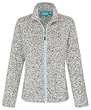 icefeld Damen Fleece Jacke/Fleecejacke, grau meliert in Größe M