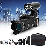 4K Digitale Vlogging-Kamera Für YouTube 4k-Camcorder HD 1080P 33MP Videokamera Mit PC-TV-Anschluss 3,0-Zoll-TFT-LCD-Bildschirm, Weitwinkelobjektiv, 8-facher Digitalzoom, Autofokus, 128 GB SD