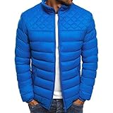 Lomelomme Steppjacke Herren Blau Daunenjacke Übergang Stehkragen Gefütterte Jacke Wasserabweisend Winterparka Warm Reißverschluss Übergangsjacke Jacket Freizeitjacke Windbreaker Herbst Outdoorjack