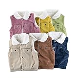 LROSEY Baby Fleece-Weste, ärmellose Unisex-Jacke für Baby Mädchen und Jungen Baby Fleece Kapuzenjacke Kinder Plüschjacke Winteranzug (100cm, Rosa)