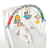 Singring Spielbogen Spielzeug für den Kinderwagen Bett oder Buggy mit Rassel und BB Gerät (Zebra)