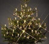 Trango 24 LED Weihnachtskerzen 340146 mit warmweißem LED Kerzen für Innenbereich - Weihnachtslichter - Beleuchtung – Christbaumbeleuchtung – LED Weihnachtsbaum Beleuchtung - Weihnachtsbeleuchtung
