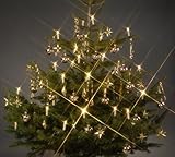 Trango 24 LED Weihnachtskerzen 340146 mit warmweißem LED Kerzen für Innenbereich - Weihnachtslichter - Beleuchtung – Christbaumbeleuchtung – LED Weihnachtsbaum Beleuchtung - Weihnachtsbeleuchtung