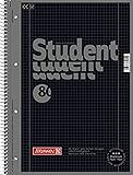 Brunnen 1067928190 Notizblock / Collegeblock Student Colour Code (A4 kariert, Lineatur 28, 90 g/m², 80 Blatt) schw