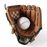 Baseball-Handschuh Softball Sport im Freien Schlagen Pitcher Handschuhe Catcher's Mitt mit Baseball PU-Leder 11,5 Zoll für Erwachsene Jugend Kinder b