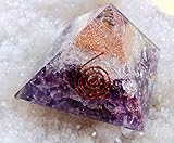 Miran Achat Exports Amethyst Stein mit klarem Kristall und Heilkraft Symbol Orgone Energy Py