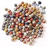 Bastelperlen Kugel Keramikperlen 200 Stück Diy Manuelle Perlen Runde Diy Lose Perlen Mit Loch Bunte Perlen Basteln Spacer Zwischenperlen Für Armband Halskette Diy Schmuck Herstellung Charms Armb