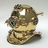 Nautical Taucherhelm aus Messing, 45,7 cm, Tiefsee, Maritim, Scub