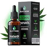 Blattwerk Hanfsamenöl 10 | 100% Naturrein | Deutsche Qualitätsmarke | Entspannung | Die Natürliche Alternative | Premium Hanfsamenöl mit Omega 3 & 6 | 10ml - 200 Tropfen reinste Natur…