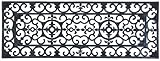 Esschert Design Schmutzfangmatte, Fußmatte in schwarz aus Gummi, rechteckig, Größe XL, extra breit, ca. 120 cm x 45