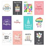 Edition Seidel Set 12 exklusive Geburtstagskarten mit Umschlag. Glückwunschkarte Grusskarte zum Geburtstag. Geburtstagskarte Karte Mann Frau Happy Birthday C