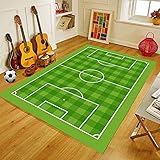 Fußballteppich Kinderteppich Babyteppich Kinder Kinderzimmer Teppich Babyzimmerteppich Spielteppich Waschbar 80*120cm(Color:A,Size:80*120CM)