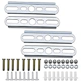 KingYH 4 Stück Deckenleuchte Halterung 90mm Decke Pendelleuchte Halterung mit Schrauben Muttern und Dübel für Deckenleuchten Deckenplatte Gerade Kante Basis Hängeleuchte-Silb