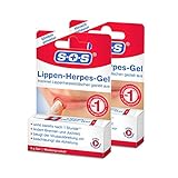 SOS Lippen-Herpes-Gel, 2 x 5g Tube, Linderung von Schmerzen und Juckreiz bei Lippenherpes, unterstützt den Heilungsprozess bei Herpes mit Silicium-G