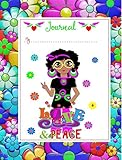 Love & Peace Journal: Cute Girly Hippy Chick Retro Flower Power Style Note Book - Journal - Writing Book