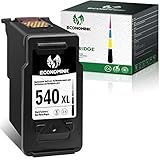 Economink Wiederaufbereitete Tintenpatrone als Ersatz für Canon PG-540XL 540 XL 540XL (1 Schwarz) für Pixma MG3200 MG4250 MG3650S MG3650 MG3600 MG3550 MX475 MX535 MX395 MG3150 TS5151 Druck