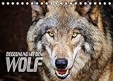 Begegnung mit dem Wolf (Tischkalender 2022 DIN A5 quer)