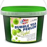 funtini Bubble Tea Perlen 3,2 kg Apfel - popping boba fruchtperlen, Bubbles für Bubble Tea – Fruchtperlen Bubble Tea vegan, laktosefrei & glutenfrei, frei von künstlichen Farbstoffen *2021