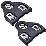 Pedalplatte,Bike Pedal Cleats Klickpedale SPD-SL Pedale Fahrradzubehör Kompatibel Fahrradklampen Indoor Cycling & Road Bike Cleat Set Clipless Spinning Und Fahrradschuhe (9 Degree Float) (Schwarz)