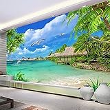 3D-Wand-Plakat-Tapete-Foto-Plakat 200X140cm3D Fototapeten Wandbild Motivtapeten Wallpaper Foto Poster-Kinderzimmer Vlies-Tapeten Wandtapete Wohnzimmer Schlafzimmer Blau Meer Tiere Delp