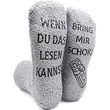 iZoeL Witzige Socken mit Geschenkbox Mama Schwester Freundin Spruch Wenn Du Das Lesen Kannst Bring mir Schokolade Kaffee Wein Lustige Adventskalender Weihnachten Valentine Geschenk