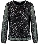 Taifun Damen Blusenshirt mit Dots-Allover leger Black Gemustert 40