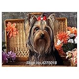 Puzzle 1000 teile Yorkshire Terrier Art puzzle 1000 teile erwachsene Great Holiday Leisure ， Interaktive Familienspiele50x75cm(20x30inch)