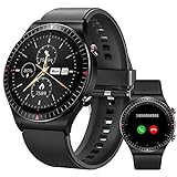QIXIAOCYB SMART Watch Fitness Tracker Touchscreen Smartwatch Kompatibel Android iOS mit Bluetooth Call Text Benachrichtigung Sync Herzfrequenz/Blutdruck / SPO2-Monitor Sportuhr (Color : Black)