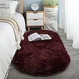 HJYAAA Ovaler Flauschiger Teppich Für Wohnzimmer Plüsch Schlafzimmer Teppiche Langflor Angepasst Wohnkultur Teppiche Bodenmatte 80X120C
