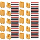 RUNCCI-YUN 10 Pairs 2 mm XT30 Male Female Bullet Connectors Power Plugs for RC Hobby Airplane Helicopter Multicopter Quadcop