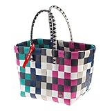 Witzgall Shopper 5010/49/0 Vicky grün und weiss im Vintage Style, 37 x 24 x 28 cm, Einkaufstasche, Einkaufsshopper, Mark