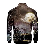 Bestyyo Halloween Horror Series 3D Digitaldruck Herren Stehkragen reißverschluss 1280muster sommersport. Baumwolle.verfügbar großen größen. tie dye Young Rich tiefem deep Body Hawaii gedruck
