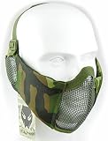ATAIRSOFT Tactical Airsoft CS Schutzmaske aus Nylon mit halbem Gesichtsschutz und Ohrenschutz WL