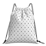NA- Turnbeutel Sportbeutel Rucksack Mit Kordelzug Verschluss Gepunktete Rauten Und Blumen Wiederholen Unisex Erwachsene Turnbeutel Schuhbeutel Fü