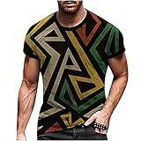 wuitopue Herrenhemden, kurzärmelig, Rundhalsausschnitt, bedruckt, Farbe, Gentleman-Strickjacke, Freizeithemd, Oberteil, Bluse, UK-Größe S-XXXXXXXL, green3, L