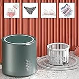 Mini Waschmaschine Tragbare Waschmaschine,Waschmaschine Mit Wasch- Und Schleuder FäChern, UnterwäSche Socken Touch Button Washer (Green)