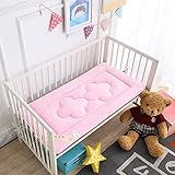 HAO BAOD Creeper Mat COT Kinderwagen Bettwäsche Tatami Teppich Weiche Atmungsaktive Babybett Matratze Kind Neugeborene Krippe Schlafpfaden Kleinkind (Color : Pink, Size : 60x150cm)