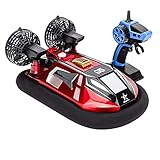 ZDSKSH Ferngesteuertes Hovercraft Boot für Land und Wasser 2,4 GHz Fernbedienung Amphibienfahrzeug Spielzeug mit doppelter Kraft, 1:10 Elektrisches Wasserfahrzeug RC Rennboot Geschenk